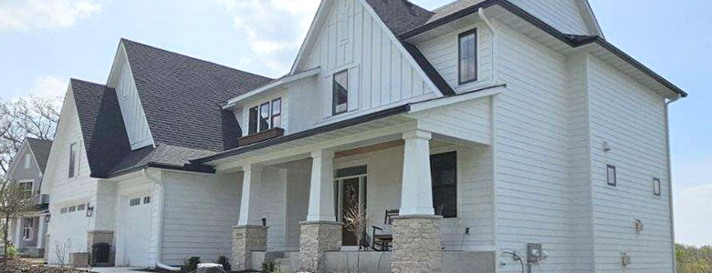 White Exterior of A Two Story House